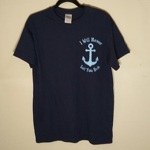 Gildan Dark blue t-shirt work out Size M - Picture 1 of 7